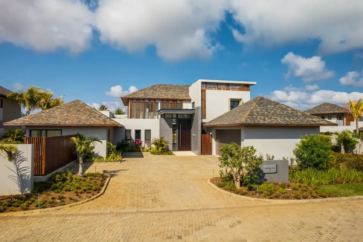 Residences along a fairway at Mont Choisy Le Golf